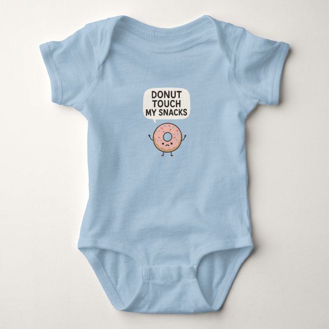 Body Para Bebê Rosquinha Toque em Meus Snacks (Frente)