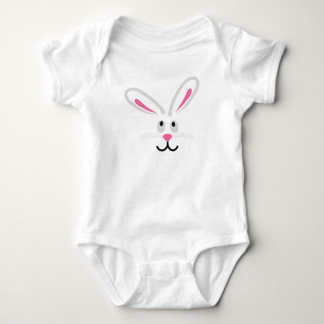 Body Para Bebê Rosto de Bunny (Frente)