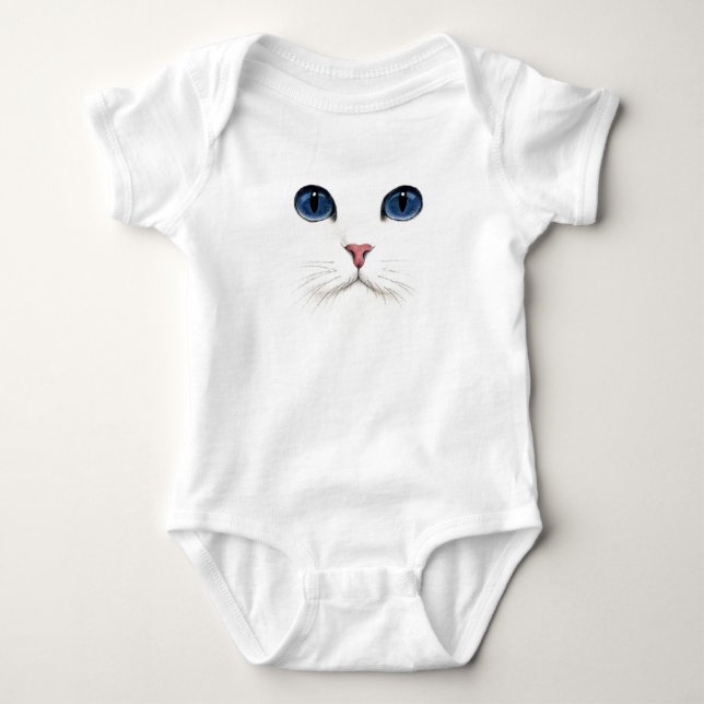 Body Para Bebê rosto de gato (Frente)