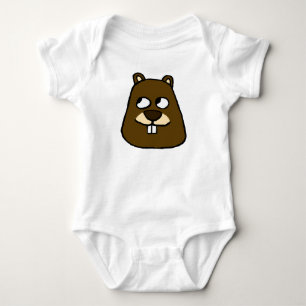 Body Para Bebê Rosto de Groundhog