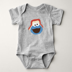 Body Para Bebê Rosto de Woodland Monstro do Cookie