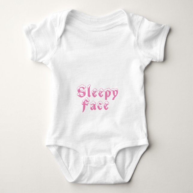 Body Para Bebê Rosto Sonolento: (Frente)