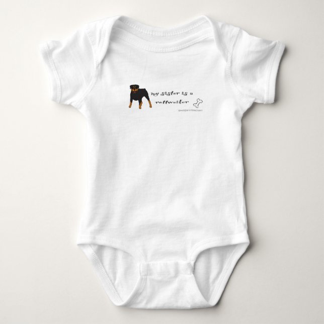 Body Para Bebê rottweiler (Frente)
