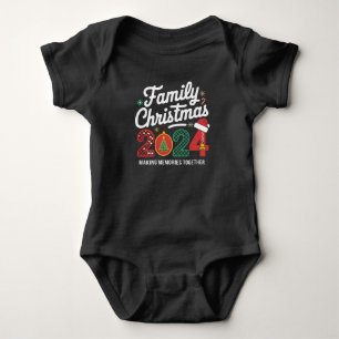 Body Para Bebê Roupa Combinando para o Natal da Família 2024 Esqu