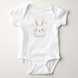 Body Para Bebê Roupa De Bebê Coelhinha Bonita - Coelho Branco Ado