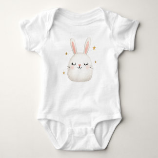 Body Para Bebê Roupa De Bebê Coelhinha Bonita - Coelho Branco Ado
