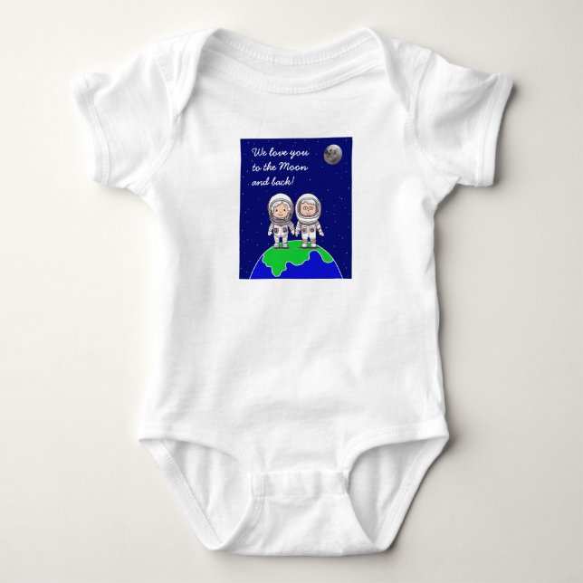 Body Para Bebê Roupa de bebê com avós por Jo Images (Frente)
