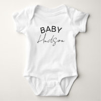 Roupa de bebê com nome personalizado, Último Nome 
