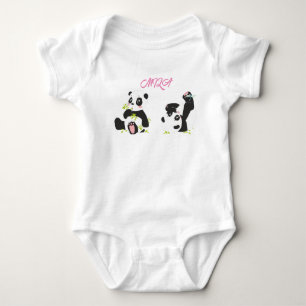 Body Para Bebê Roupa de bebê com pandas bonitas
