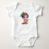 Roupa de Bebê Cute Little Krishna – Deus Hindu