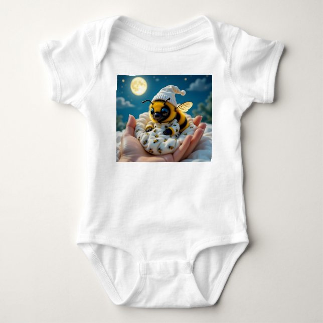 Body Para Bebê Roupa de bebé de uma peça Bee-Night (Frente)