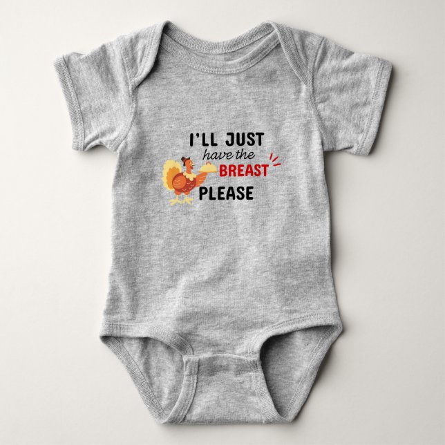 Body Para Bebê Roupa de bebê engraçada para o Dia de Ação de Graç (Frente)