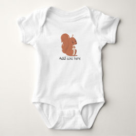 Body Para Bebê Roupa de bebê, Esquilo Cute, adicionar texto perso