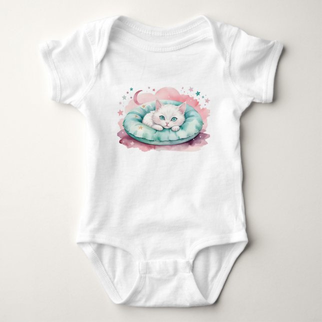 Body Para Bebê Roupa de Bebê Gatinho Fofo (Frente)