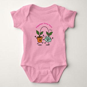 Body Para Bebê Roupa de Bebê Happy Plants Baby – A Felicidade Cre