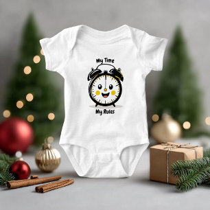 Body Para Bebê Roupa de Bebê Ilustração de Despertador Fofo