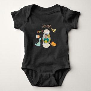 Body Para Bebê Roupa de Bebê para Aniversário de Dinossauro - Nom