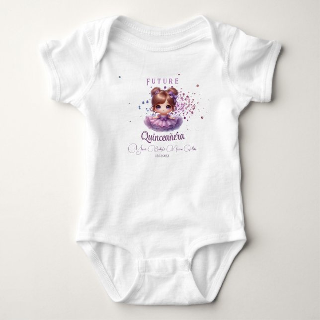 Body Para Bebê Roupa de Bebê para Futuro Quinze Anos – Presente L (Frente)