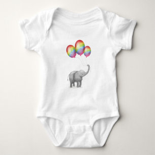 Body Para Bebê Roupa de bebê personalizada de elefante giro (arco