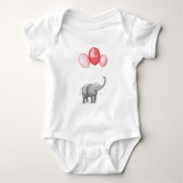 Body Para Bebê Roupa de bebê personalizada de elefante giro (rosa