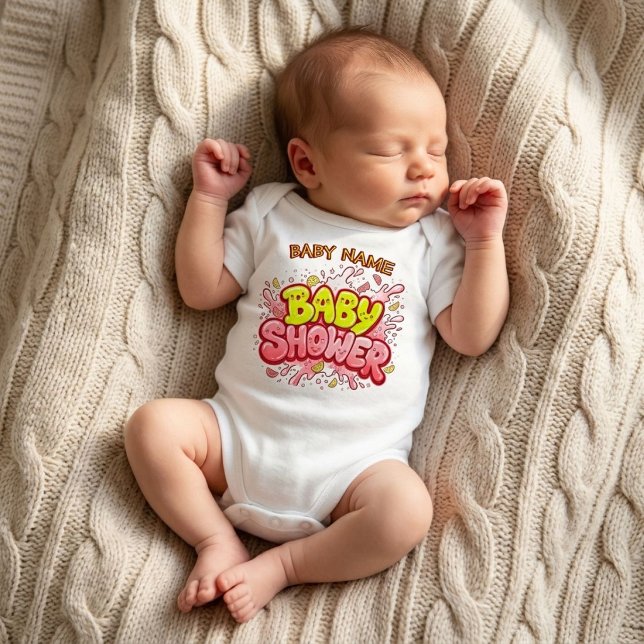 Body Para Bebê Roupa de Bebê Personalizada para Chá de Bebê Fofa (Criador carregado)