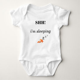Body Para Bebê Roupa de bebê - SHH estou dormindo zzz Baby Fox