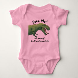 Body Para Bebê Roupa de Bebê T-Rex Dinossauro Me Alimenta Body 