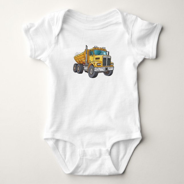 Body Para Bebê Roupa de caminhão para bebê (Frente)