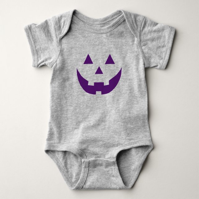 Body Para Bebê Roupa de Halloween, Jack, uma fantasia de abóbora  (Frente)