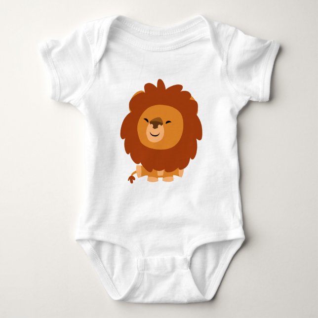 Body Para Bebê Roupa de Leão de Cartoon de Fofinho (Frente)