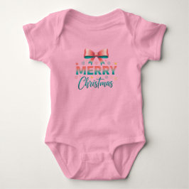 Body Para Bebê Roupa de Natal Bebê Adorável Laço Festivo Body