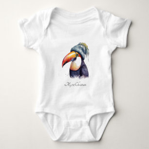 Body Para Bebê Roupa de Natal de Bebê Tucano Fofo