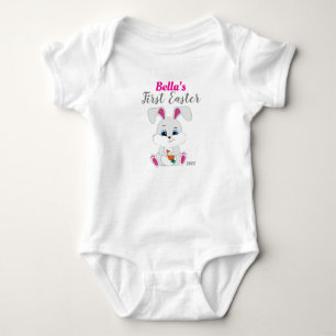 Body Para Bebê Roupa de páscoa com coelho bonito para bebê