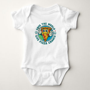Body Para Bebê Roupa de Pizza Divertida e Pacífica para Meninos e
