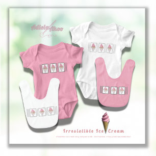 Body Para Bebê Roupa de Sorvete irresistível por Adiela Akoo