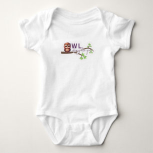 Body Para Bebê Roupa Design de coruja adorável para bebê