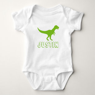 Body Para Bebê Roupa do bebê do dinossauro personalizada com nome