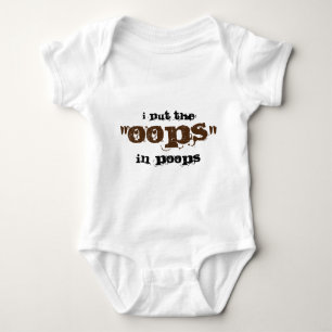 Body Para Bebê Roupa do bebê - eu pôr oops nos tombadilhos