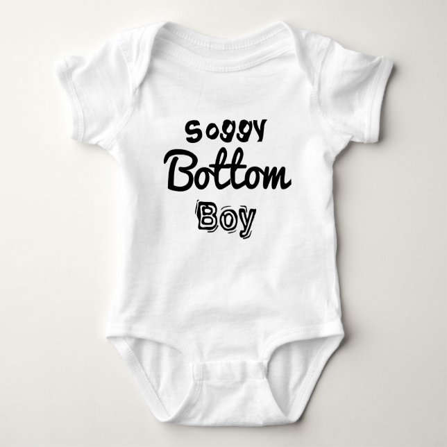 Body Para Bebê Roupa do corpo "Soggy Bottom Boy" (Frente)