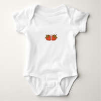 Roupa para bebês de morango