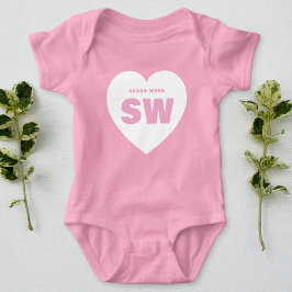 Body Para Bebê Roupa Rosa Personalizada para Recém-Nascido com Mo