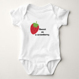 Body Para Bebê Roupas de Bebê de Morango Minimalista Fofa