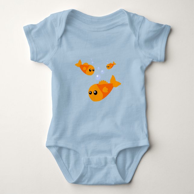 Body Para Bebê Roupas De Bebê De Peixe Cujo (Frente)