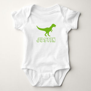 Body Para Bebê Roupas de bebê dinossauros personalizadas com o no