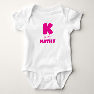 Body Para Bebê Roupas de Bebê Letra K, Body Nome do Bebê