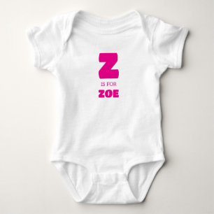 Body Para Bebê Roupas de Bebê Letra Z, Body Nome do Bebê 