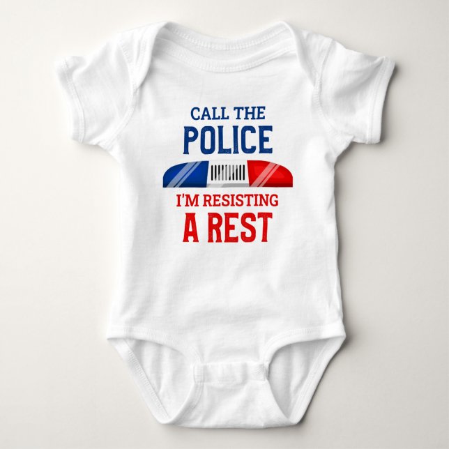 Body Para Bebê Roupas Engraçadas Da Polícia (Frente)