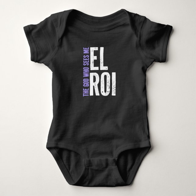 Body Para Bebê Roxo Negrito El Roi - O Deus Que Me Vê (Frente)