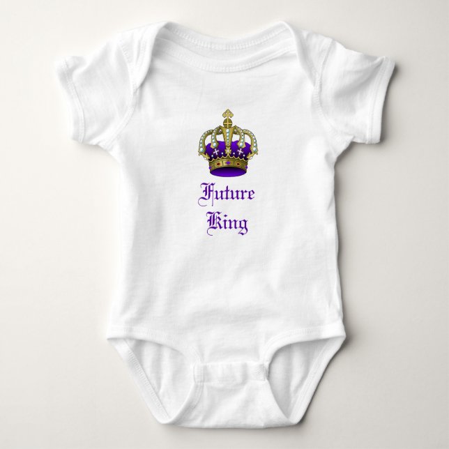 Body Para Bebê Royal Baby Crown Future King Creeper (Frente)