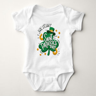 Body Para Bebê Rua, 1º Bebê do Clover do Dia de Patrick